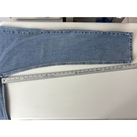 Levi's 505 Straight Leg Jeans Mens Blue Denim Cotton Regular Fit 5-Pocket 35x31 - Picture 10 of 12